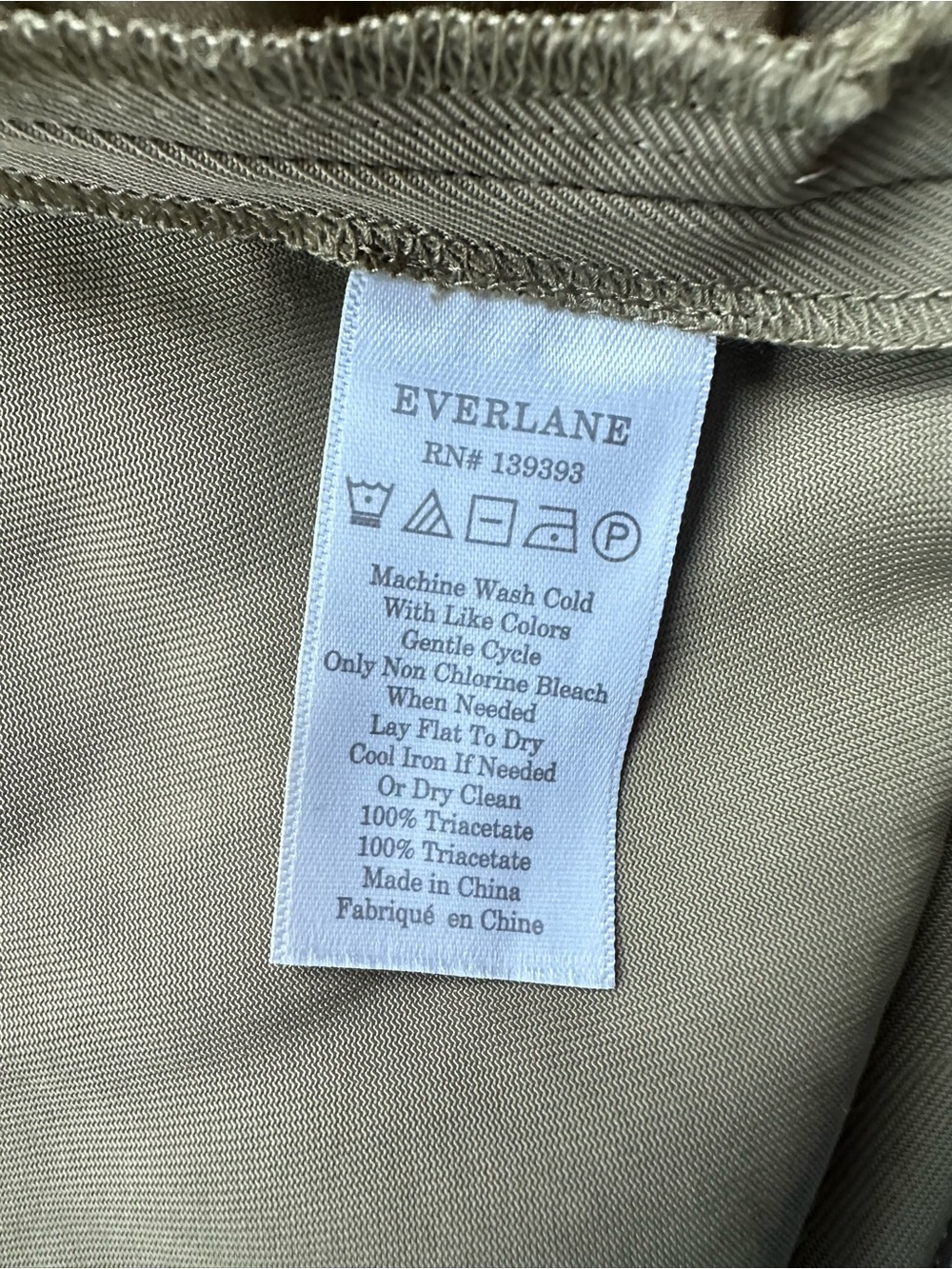 Everlane Japanese Goweave Olive Wrap Robe Dress with Self-Tie 00 - Picture 9 of 15